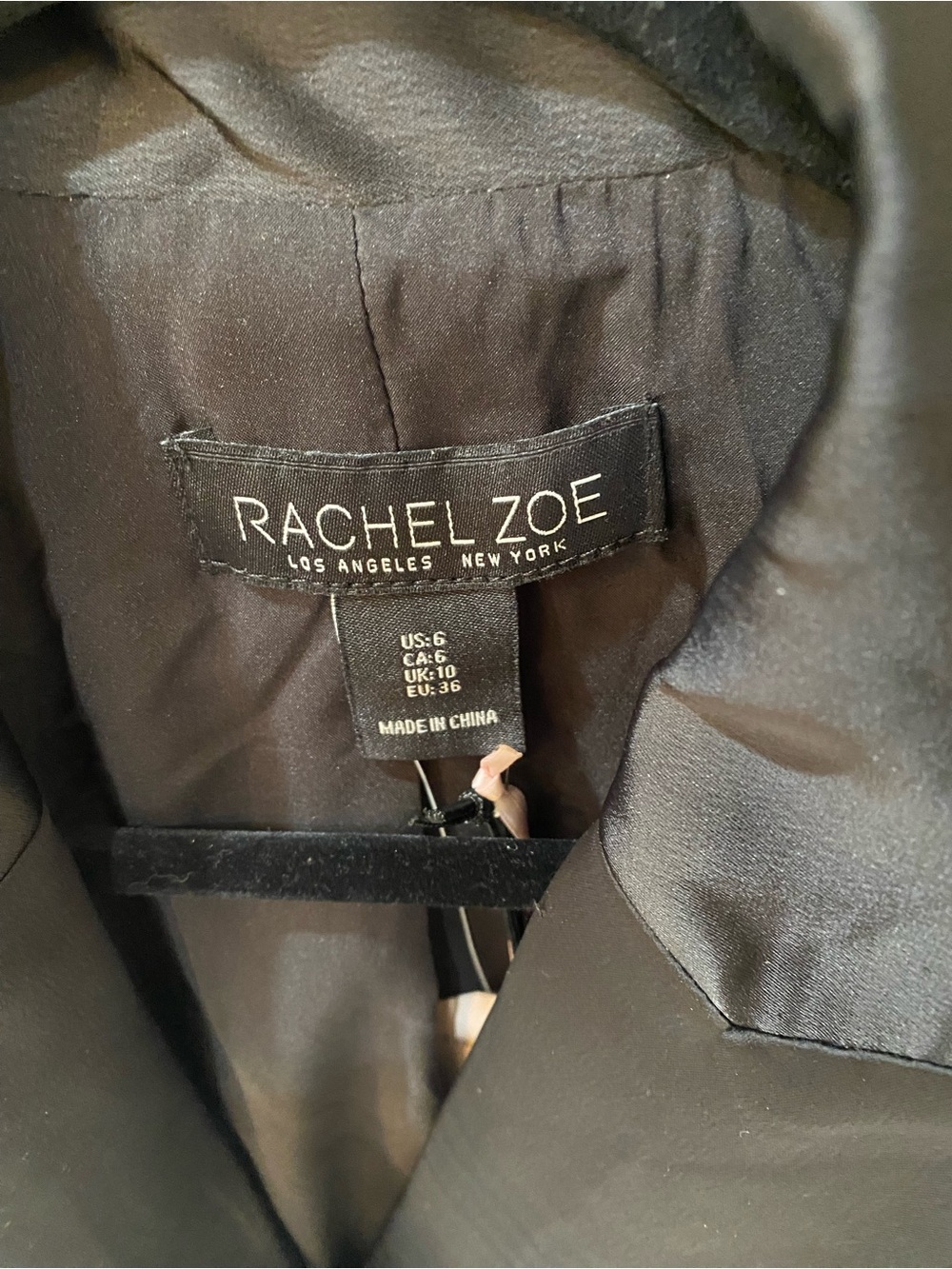Rachel Zoe Black Satin Double-Breasted Blazer & Trousers with Gold Buttons - Picture 2 of 5
